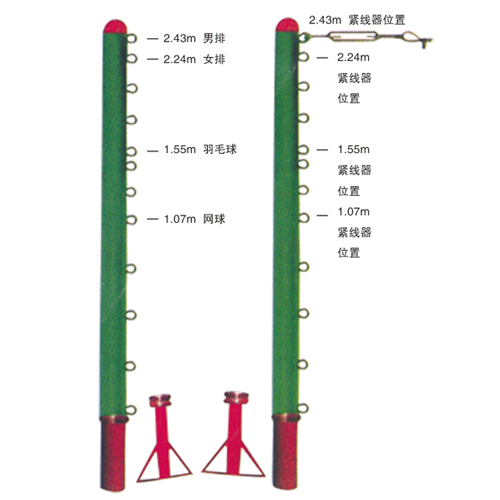 JZ-1429 地插式排羽網(wǎng)三用柱